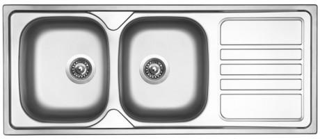Sinks OKIO 1200 DUO V 0,7mm leštěný